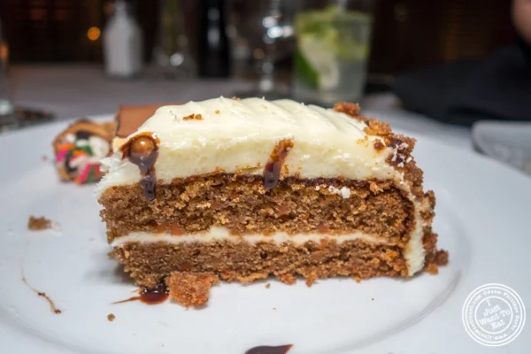 Carrot cake at Lincoln Square Steakhouse on the Upper West Side, NYC