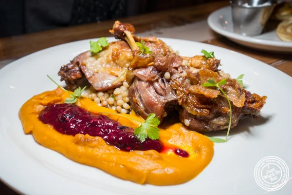 Duck confit at Hudson Hall in Jersey City, NJ
