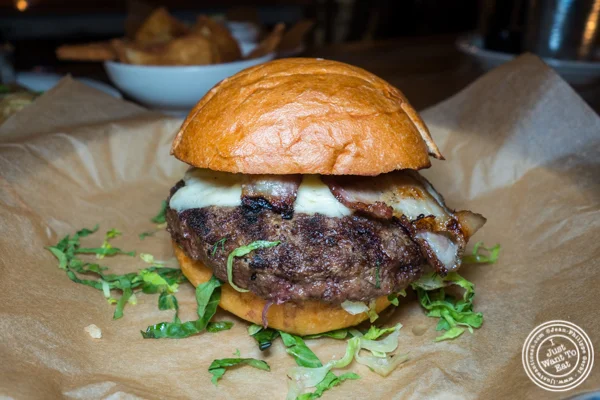 Burger at Hudson Hall in Jersey City, NJ