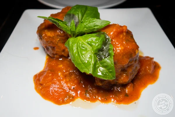 Meatballs at Bocca di Bacco in Hell's Kitchen