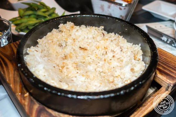 Garlic rice at Yakiniku Futago in NYC, NY