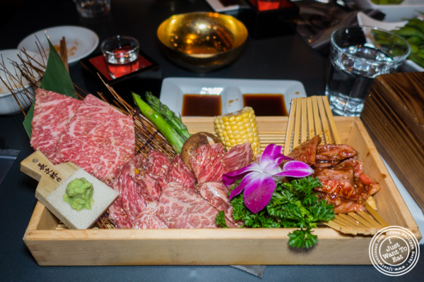 Wagyu sampler at Yakiniku Futago in NYC, NY