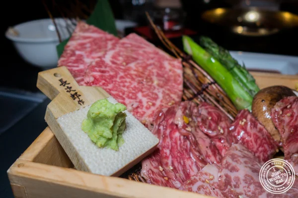 Wagyu sampler at Yakiniku Futago in NYC, NY