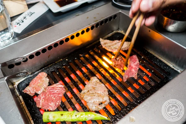 Grilling at Yakiniku Futago in NYC, NY