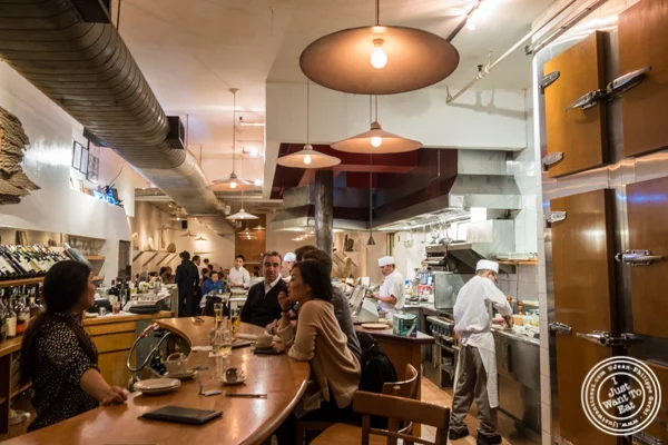 Bar area at Basta Pasta in Chelsea, NYC