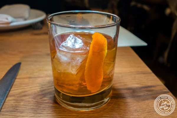 Maple old fashioned at The Little Beet Table in NYC, NY