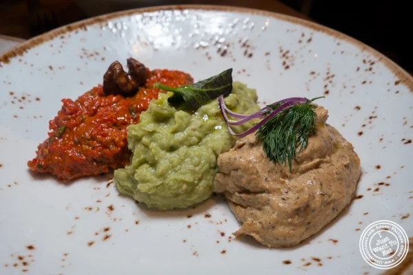 Dip trio at The Little Beet Table in NYC, NY