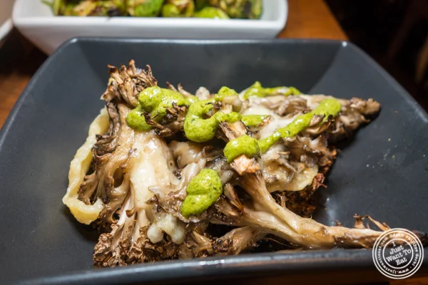 Smoked maitake mushroom at The Little Beet Table in NYC, NY