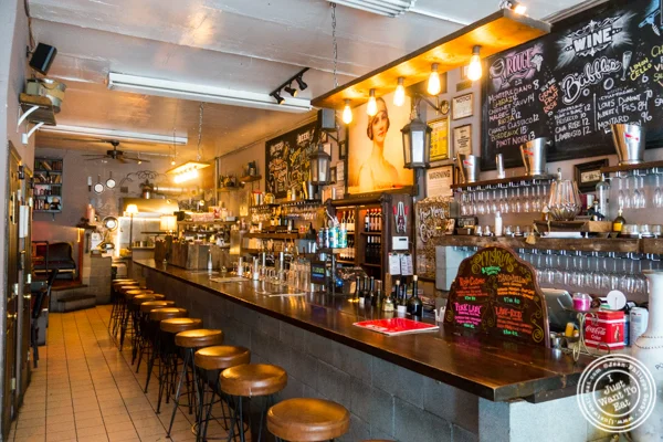 Bar area at The Baroness in Long Island City