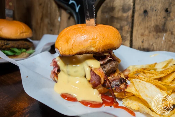 The Marylin burger at The Baroness in Long Island City