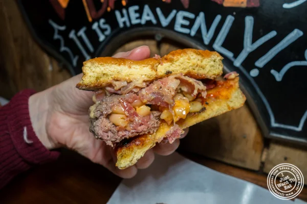 The Marylin burger at The Baroness in Long Island City