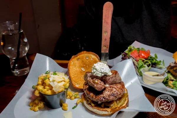 The Fiona burger at The Baroness in Long Island City
