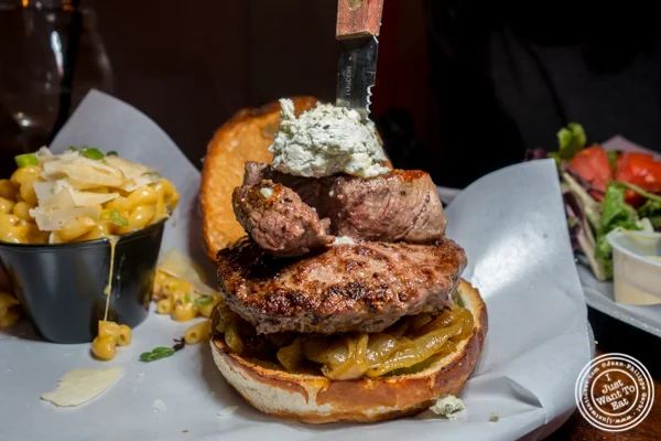 The Fiona burger at The Baroness in Long Island City