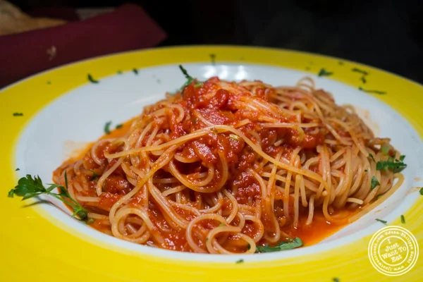 Capellini Pomodoro at Da Marino in Times Square