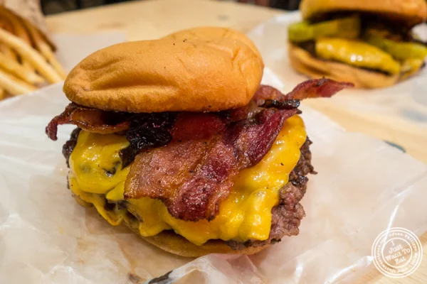 Signature burger at Hard Times Sundaes in Urbanspace Vanderbilt
