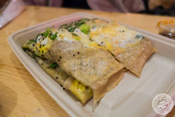 Vegetarian crepe at Mr Bing at Urbanspace Vanderbilt