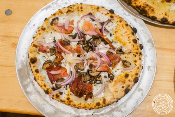 The Speckenwolf pizza at Roberta's Pizza at Urbanspace Vanderbilt