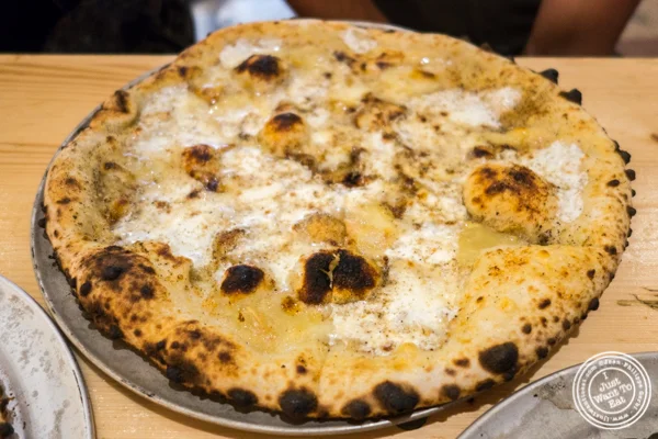 Cheeses Christ pizza at Roberta's Pizza at Urbanspace Vanderbilt