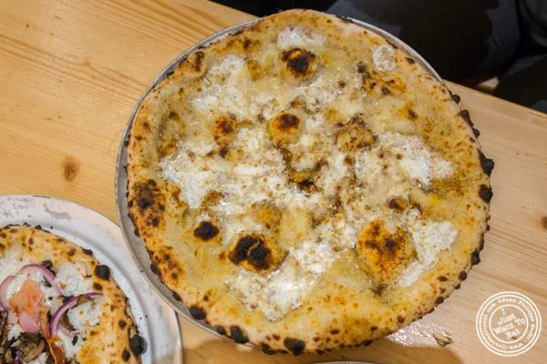 Cheeses Christ pizza at Roberta's Pizza at Urbanspace Vanderbilt
