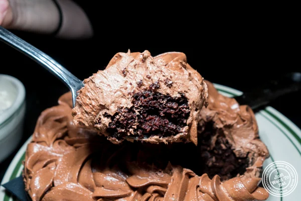 Dirty chocolate cake at Antique Bar & Bakery in Hoboken, NJ