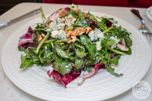 Watercress and radicchio salad at Cargot Brasserie in Princeton, NJ
