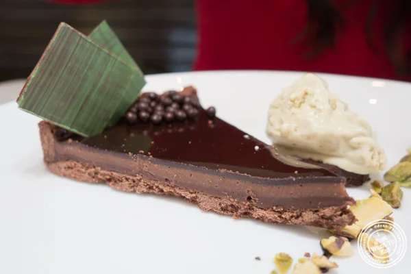 Chocolate tart at Cargot Brasserie in Princeton, NJ