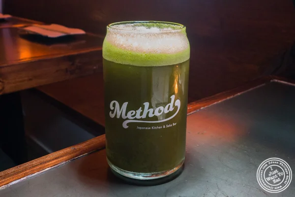Matcha beer at Method in Hell's Kitchen, NYC, NY