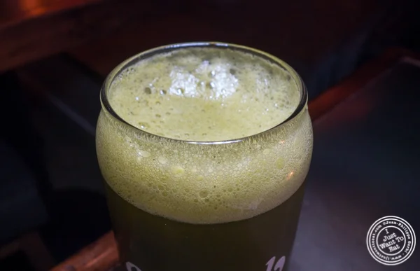 Matcha beer at Method in Hell's Kitchen, NYC, NY