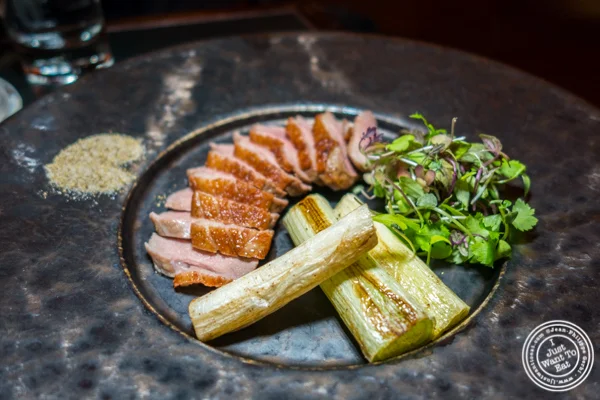 Roasted duck at Method in Hell's Kitchen, NYC, NY