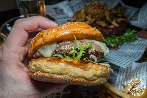 Cheesus Christ burger at Blue dog cafe in NYC, NY