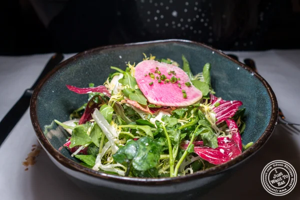 Market salad at Raoul's in Soho, NYC, NY