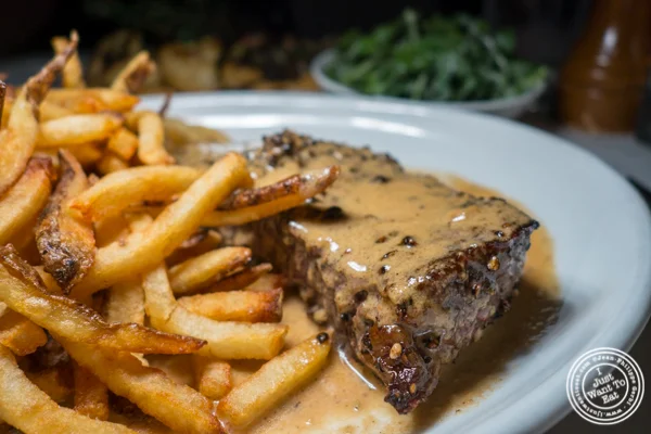 Steak au poivre at Raoul's in Soho, NYC, NY