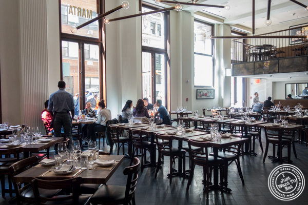 Dining room at Marta in NYC, NY