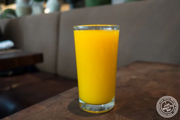 Fresh squeeze orange juice at Marta in NYC, NY
