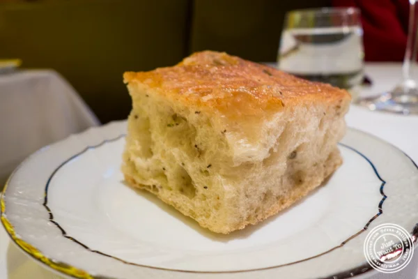 Focaccia bread at Marea in NYC, NY
