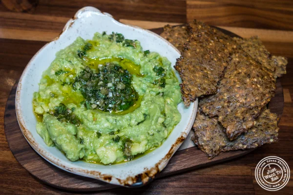 Crushed avocado at Bowery Road near Union Square