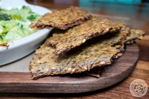 Corn seeded cracker at Bowery Road near Union Square
