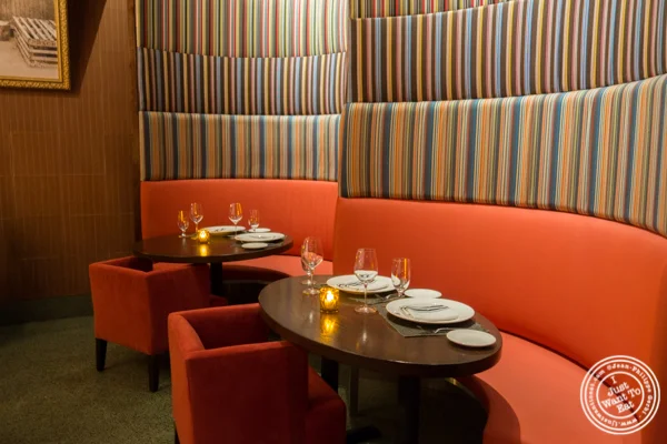 Dining room at Butcher and Banker steakhouse in NYC, NY