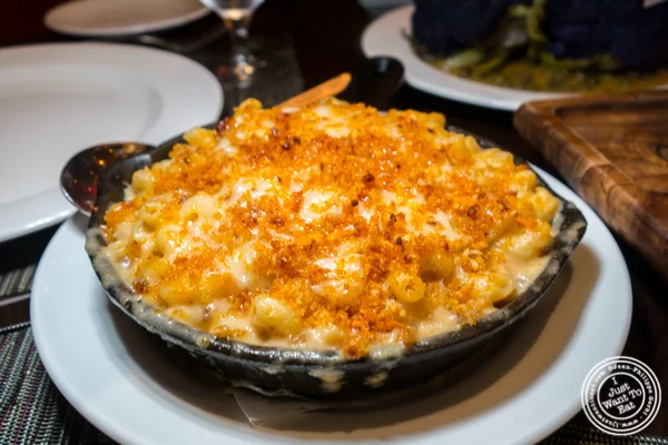 Mac and cheese at Butcher and Banker steakhouse in NYC, NY