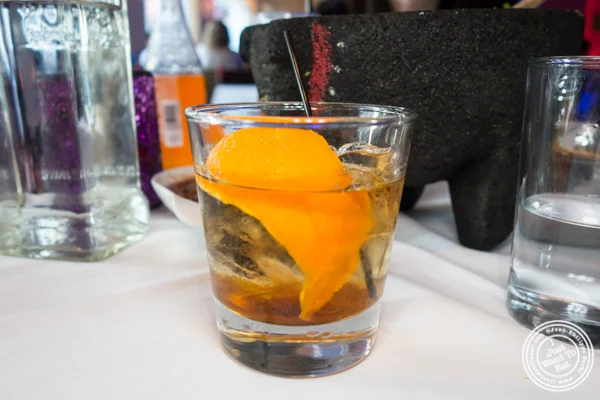 El Viejo cocktail at Rosa Mexicano near the Lincoln Center