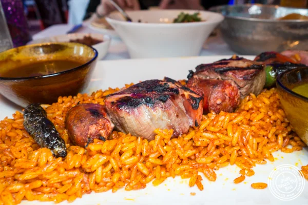 Alambre a la Mexicana at Rosa Mexicano near the Lincoln Center