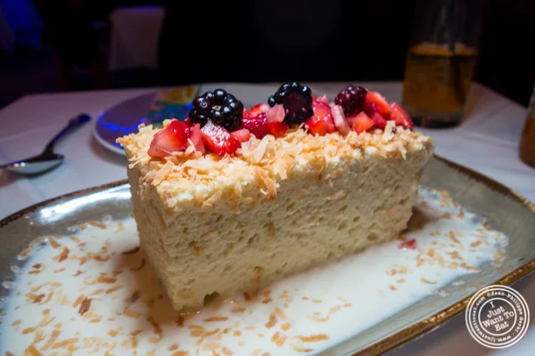 Tres leches at Rosa Mexicano near the Lincoln Center