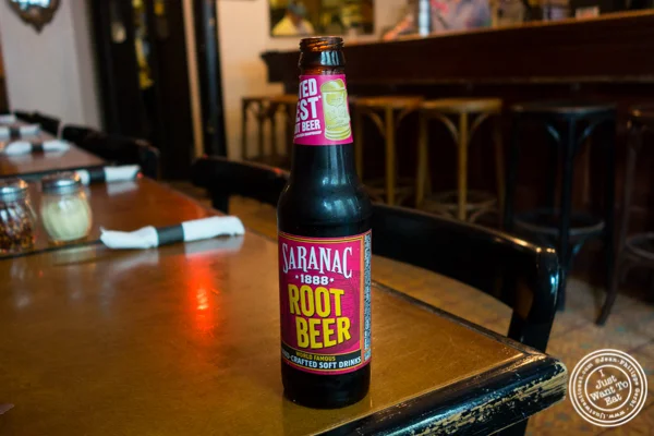 Root beer at Cheese Louise Pizza at Emmett's in NYC, NY