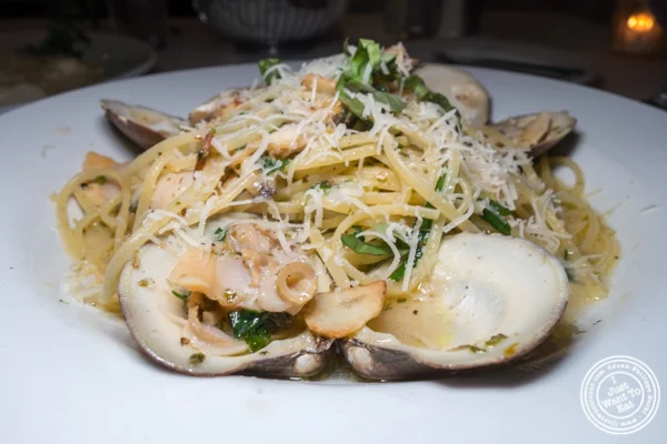 Linguine alle vongole at Il Falco in Long Island City