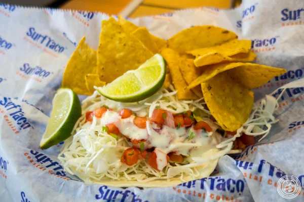 Fish taco at Surf Taco in Hoboken, NJ