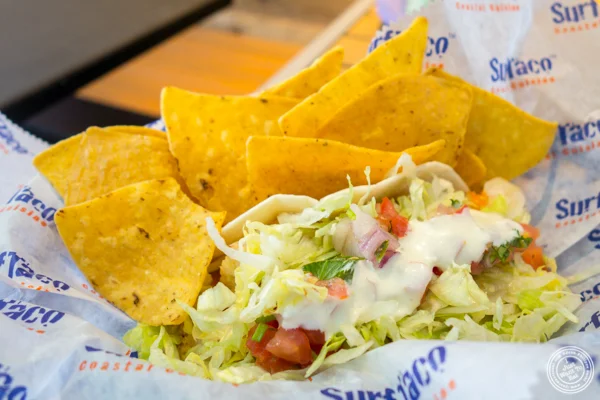 Buffalo chicken taco at Surf Taco in Hoboken, NJ
