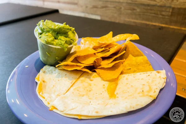 Cheese quesadilla at Surf Taco in Hoboken, NJ