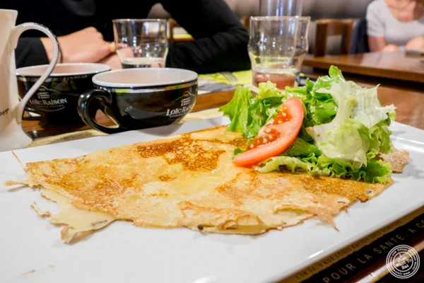 4 cheese crepe at Creperie Cadet Rousselle in Grenoble, France