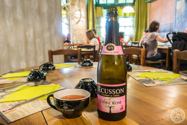 Cidre rosé at Creperie Cadet Rousselle in Grenoble, France