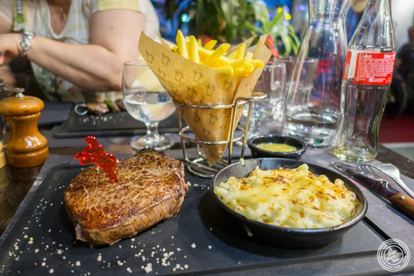 Bone in filet at Hippopotamus in Grenoble, France